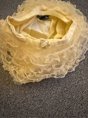 GAP Baby Pale Yellow Ruffled Tulle Skirt